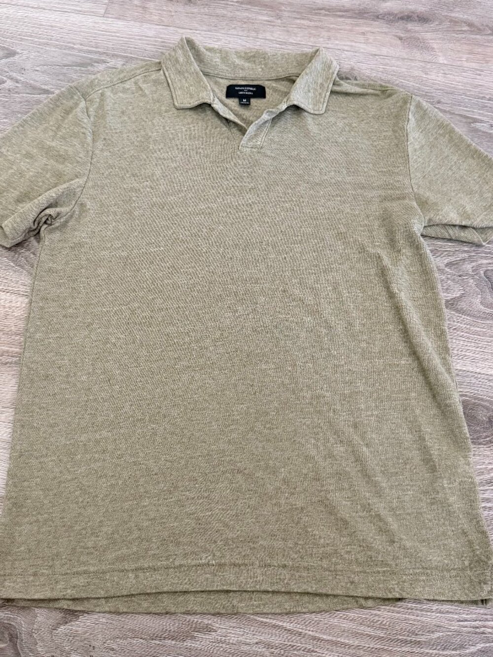 Banana Republic Green linen polo M